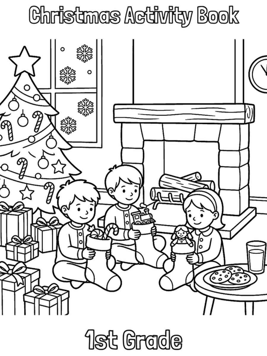 Christmas Activity Book — 1st Grade cover