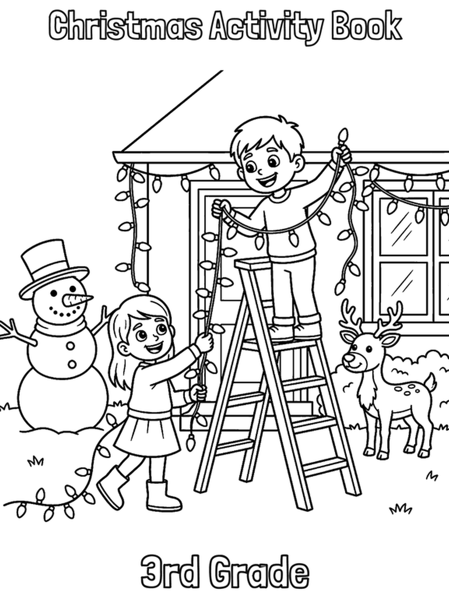 Christmas Activity Book — 3rd Grade cover