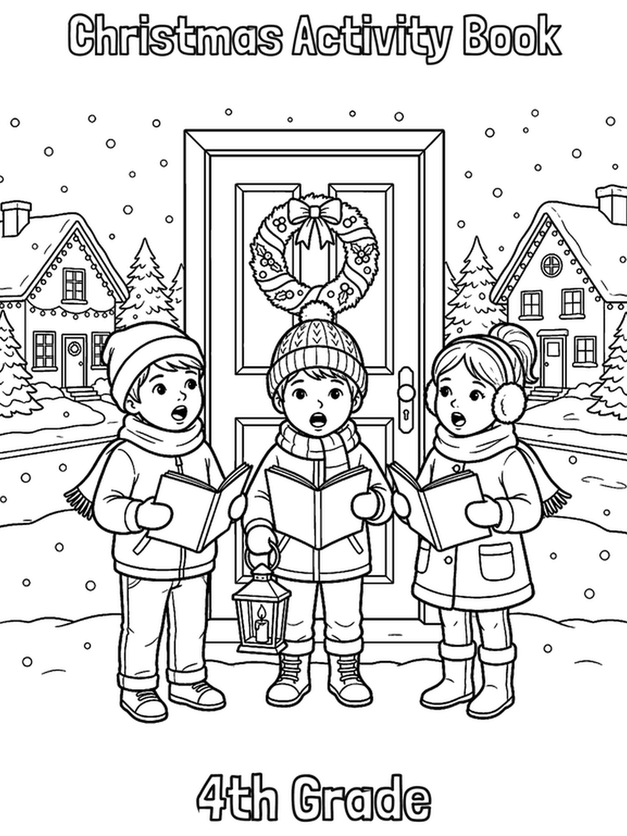 Christmas Activity Book — 4th Grade cover