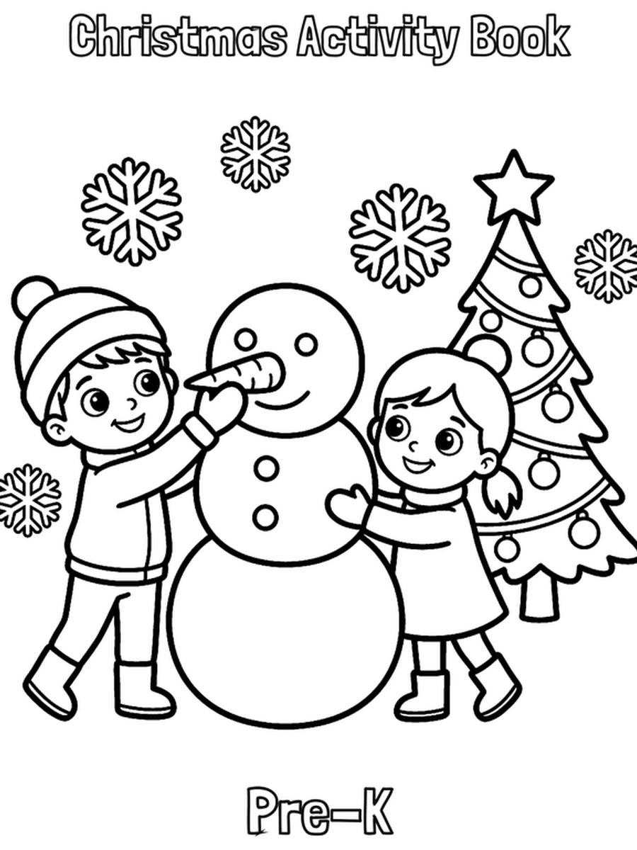 Christmas Activity Book — Pre-K cover