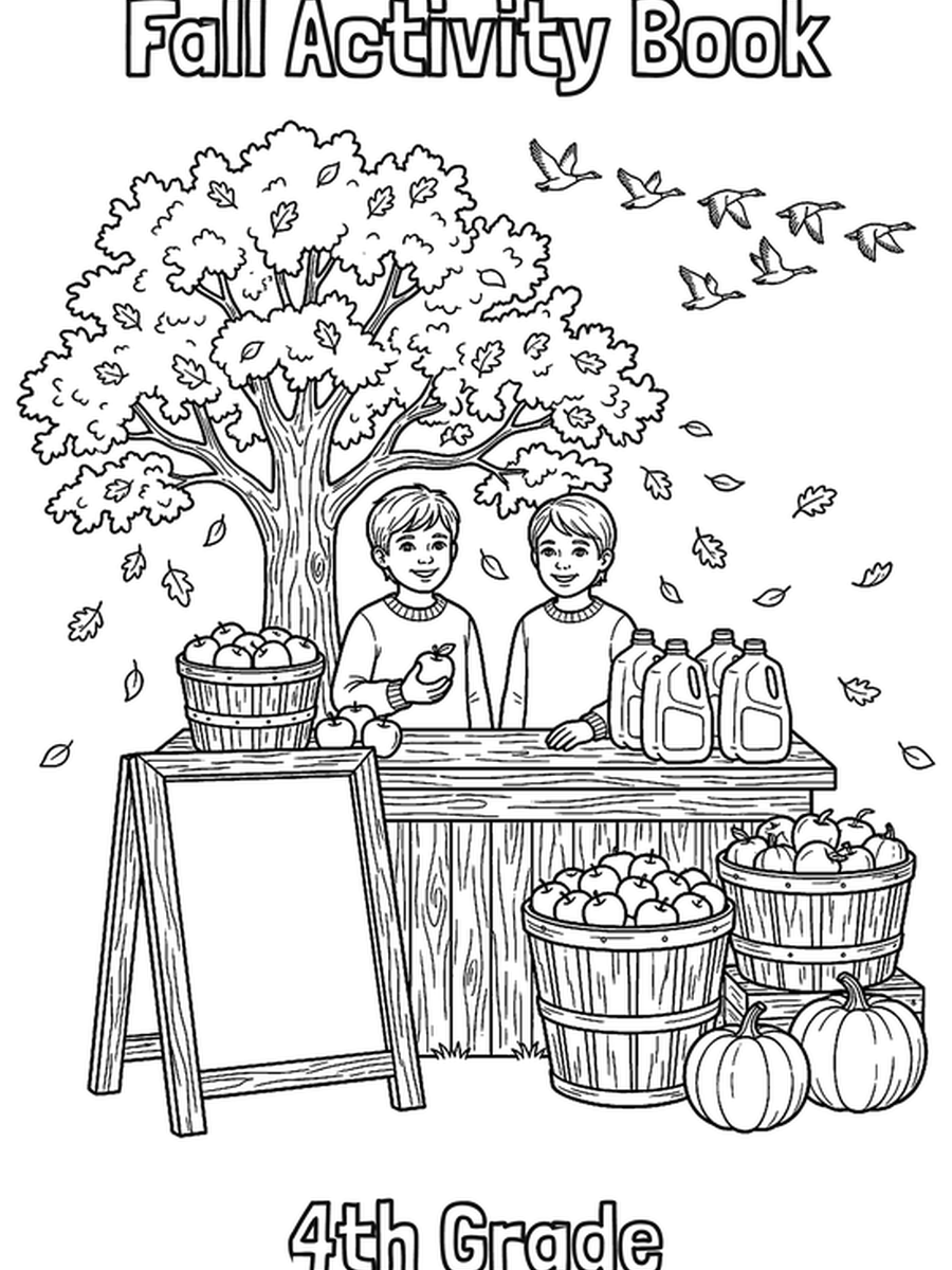 Fall Activity Book — 4th Grade cover