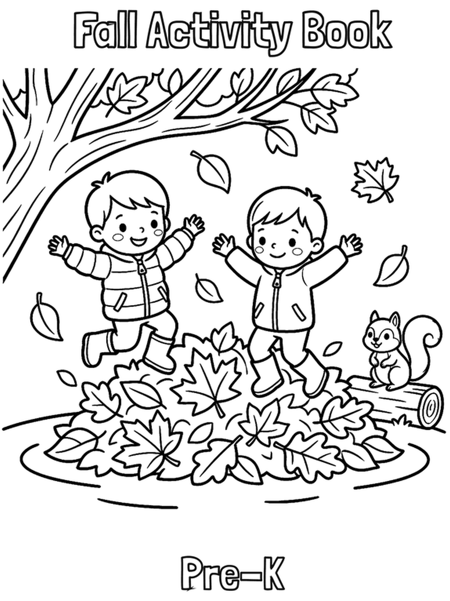 Fall Activity Book — Pre-K cover