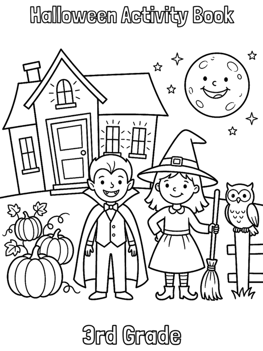 Halloween Activity Book — 3rd Grade cover