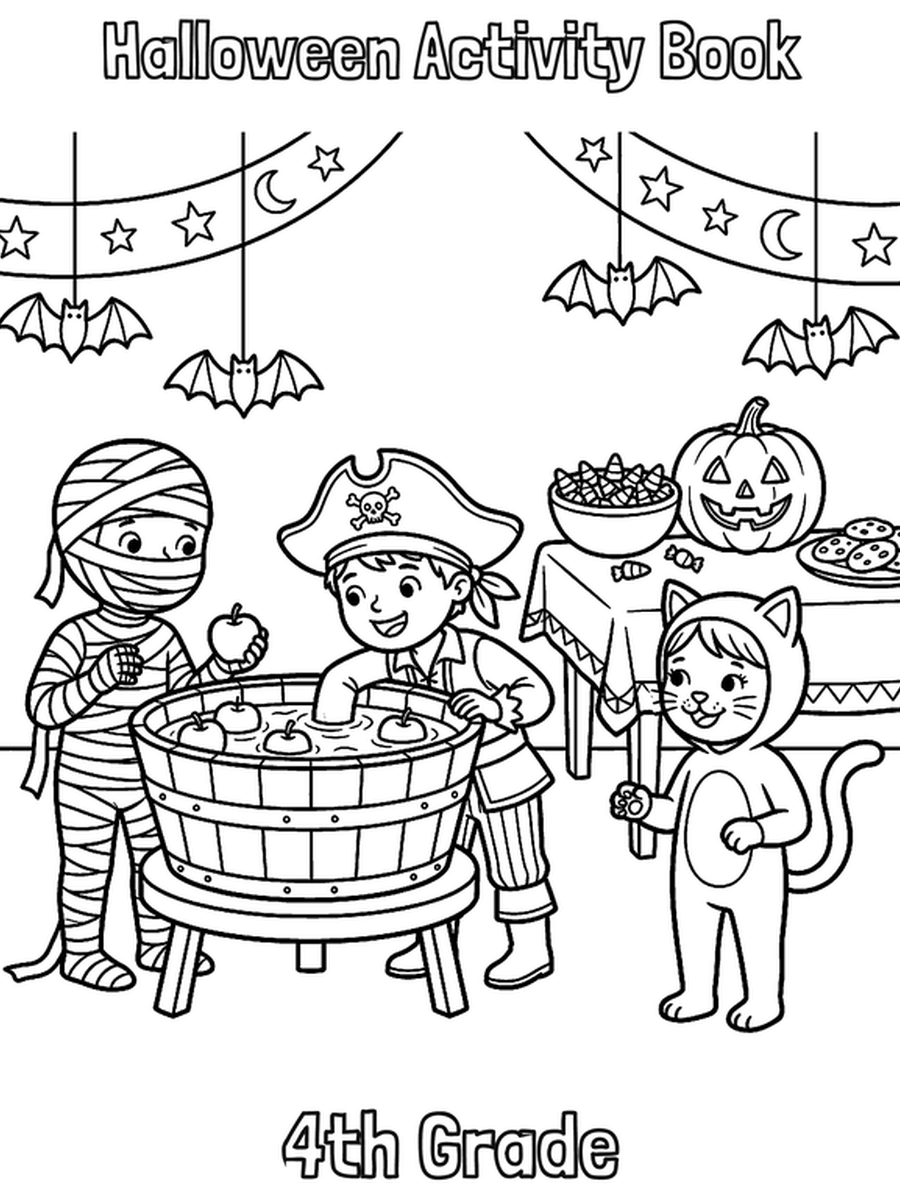 Halloween Activity Book — 4th Grade cover