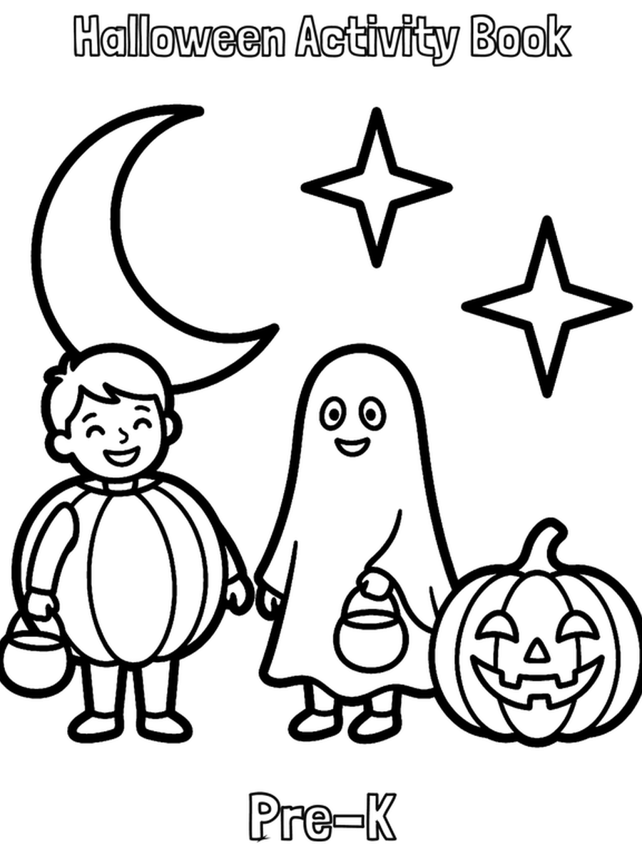Halloween Activity Book — Pre-K cover