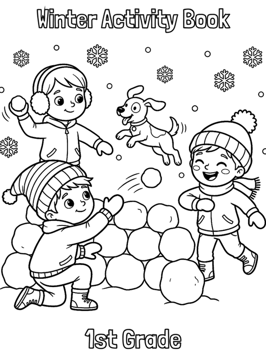 Winter Activity Book — 1st Grade cover