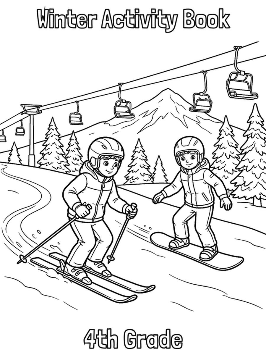 Winter Activity Book — 4th Grade cover