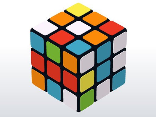 Colorful 3D Rubik's Cube puzzle in action, showcasing vibrant colors