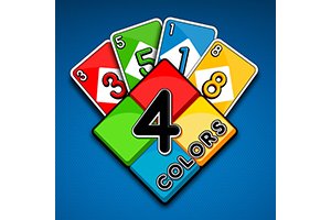 Colorful cards and playful characters in a fun card game