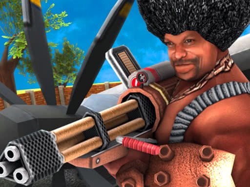 Exciting battle scene in Airport Clash 3D with helicopters and soldiers