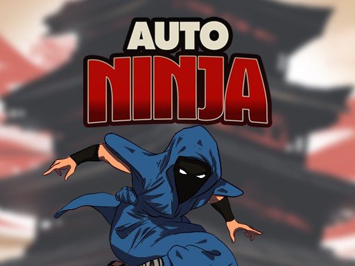 Auto Ninja gameplay featuring a ninja jumping over obstacles