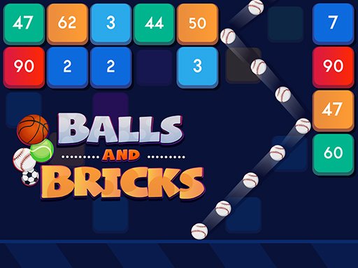 Colorful screenshot of Balls and Bricks game with bouncing balls and bricks