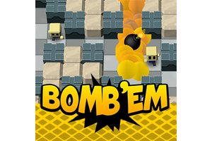 Exciting gameplay scene of BombEm with colorful explosions