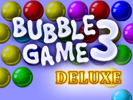 Exciting scene from Bubble Game 3 Deluxe with colorful bubbles bursting