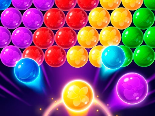 Colorful butterflies and bubbles in a vibrant arcade game