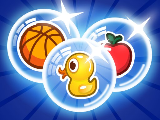 Colorful bubbles bursting in a fun, vibrant game scene
