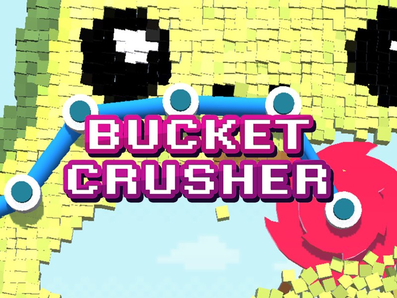 Exciting scene of the Bucket Crusher demolishing walls and earning coins