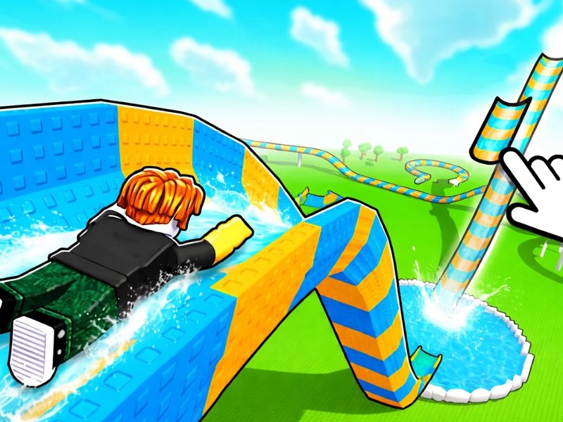 Build an Aquapark — colorful waterpark with slides and pools