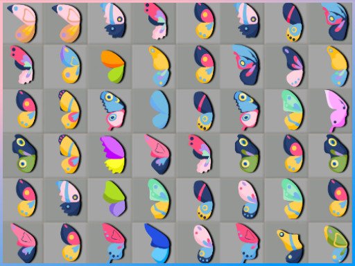 Colorful butterflies connect in a vibrant puzzle game