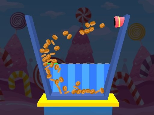 Colorful candies bursting in a fun explosion during gameplay