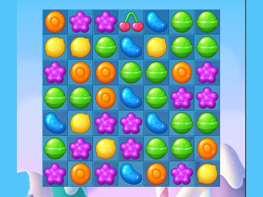 Colorful candies in Candy Match game with vibrant effects