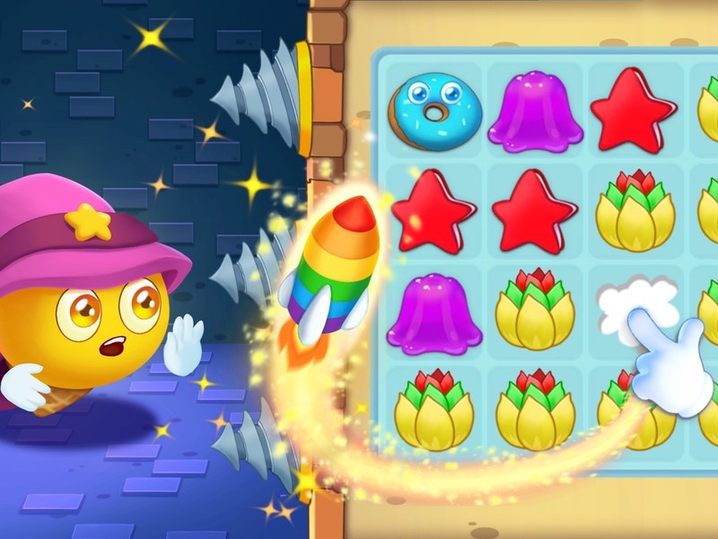 Colorful candies in Candy Riddles match 3 puzzle game