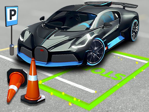 Exciting scene from Car Parking City Duel with cars racing and parking