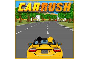 Exciting racing scene in Car Rush with colorful tracks and cars