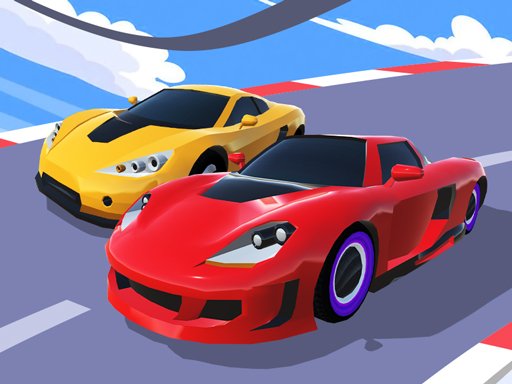 Exciting scene from Car Stunt Racing 3D with cars performing stunts