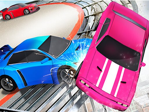 Exciting CarFight.io gameplay with cars battling on rooftops