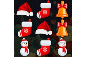 Colorful blocks in the Christmas Breaker Game puzzle