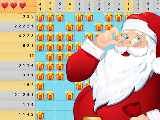 Screenshot of Christmas Hurly Burly with festive graphics and puzzles