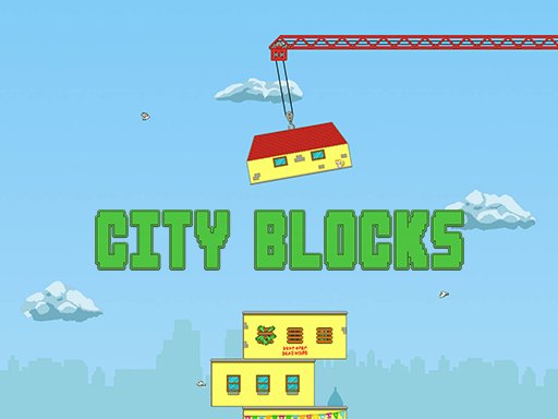 City Blocks Game — vibrant scene of colorful blocks stacking up