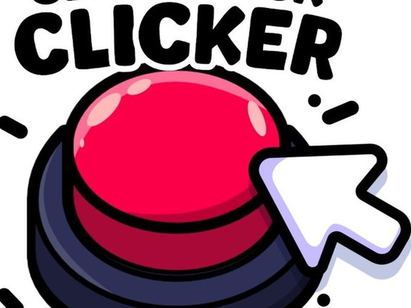 Exciting screenshot of Click Click Clicker gameplay with colorful buttons
