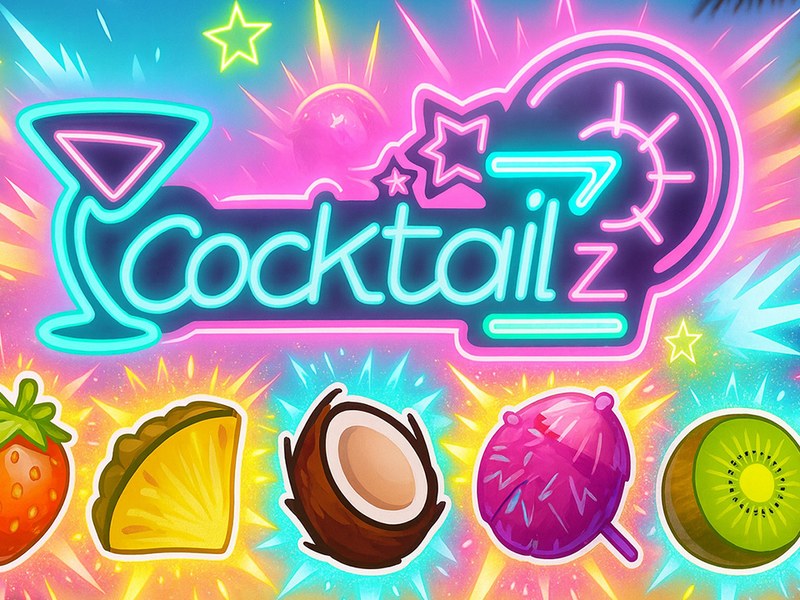 Colorful scene from Cocktailz with vibrant drinks and ingredients