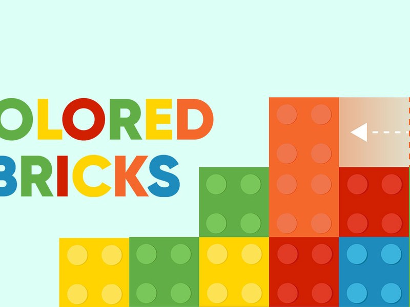 Colorful blocks colliding and disappearing in a fun game