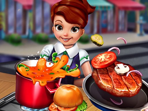 Exciting scene of kids cooking hotdogs and burgers in a fun kitchen