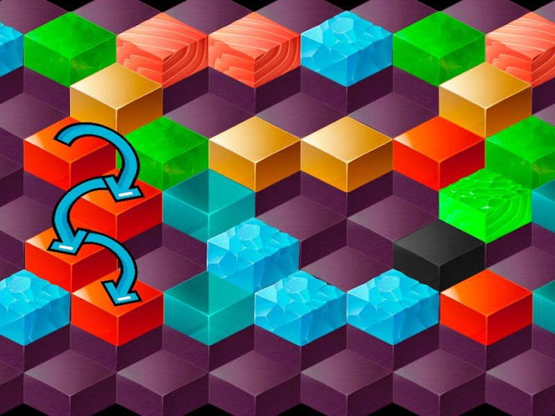 Exciting screenshot of Cube in Cube puzzle game with colorful blocks