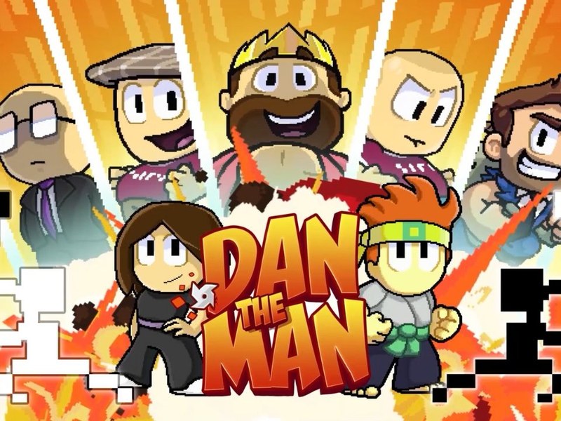 Dan the Man gameplay featuring intense action and colorful graphics