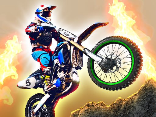 Exciting scene of Dirt Bike Racing Duel with bikes racing across diverse terrains