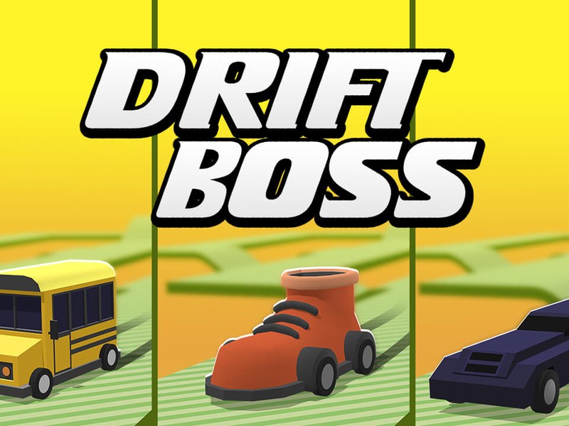 Exciting scene from Drift Boss with cars drifting on a vibrant racetrack