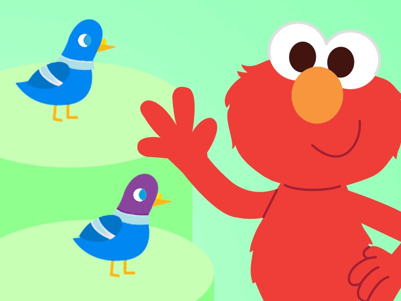Elmo guiding kids through fun brain games and puzzles