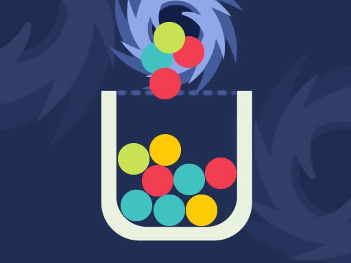 Bright and colorful scene from Filled Glass 3 Portals game