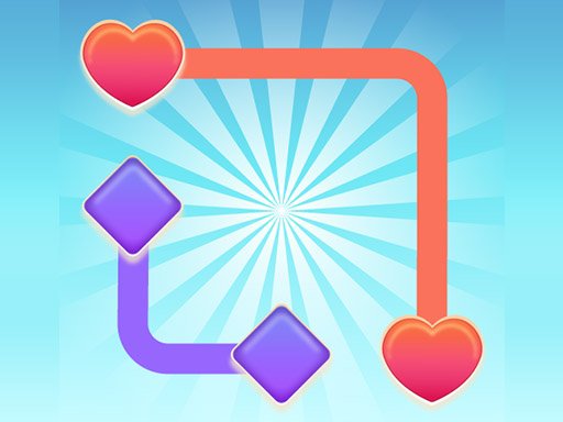 Filling Lines game screenshot showing colorful shapes connecting