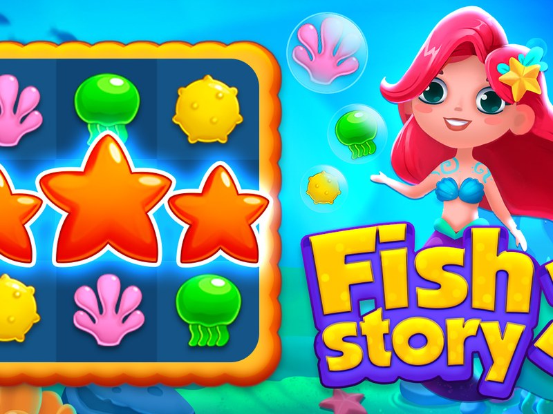 Colorful underwater adventure with vibrant fish and treasures
