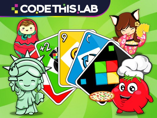 Exciting scene from Four Colors World Tour Multiplayer with colorful cards and mascots