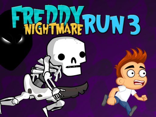 Freddy jumping across colorful platforms in a vibrant game world