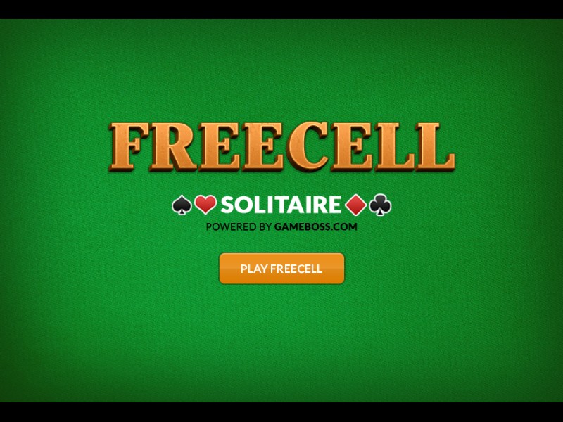 Exciting scene of Freecell Big with large playing cards on a table