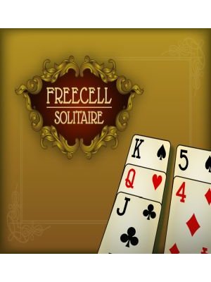 Exciting game of Freecell Solitaire with colorful cards and stacks