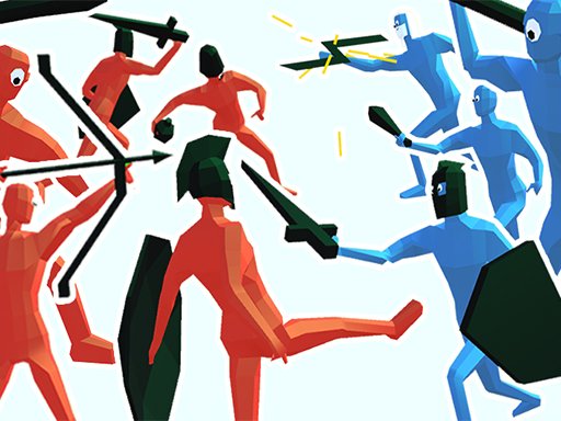 Funny Battle Simulator — epic battle scene with soldiers and explosions